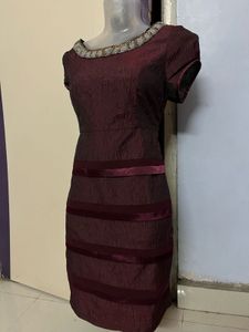 Pintrest Marron Layered Bodycott One Piece