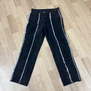 Urbanic Raw Hem Straight Leg Jeans.