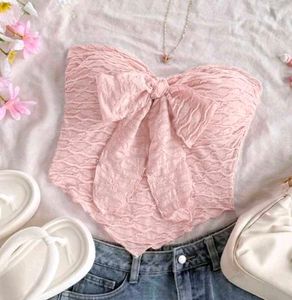 Baby Pink Colour T Korean Tube Top