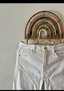 Wide Leg White Jeans