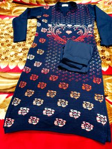 Wollen Kurta Pant Set Xl 42 Bust