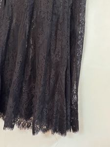 MANGO Black Lace Maxi Dress