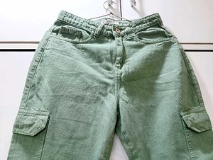 Green Cargo Jeans For Women