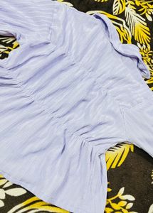 Lavender Cinched Waist Shirt