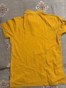 Mustard Graphic Print Polo T-shirt