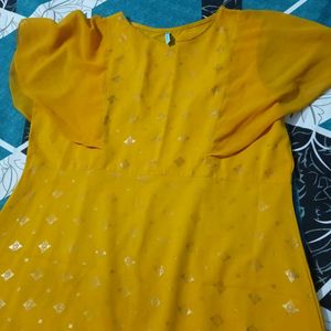 Golden Yellow Flowy Pants