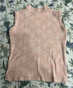 Floral Mock Neck Tank (Fit 26-36)