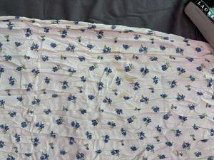 Cottagecore Flower Print White Dress💌🫐