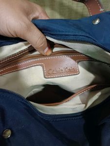 Calvin Klein Navy Blue Tote Bag