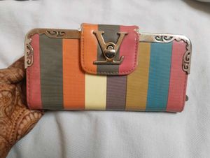 Striped Colorful Clutche