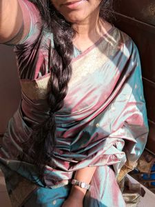Silk Saree with Gold Border