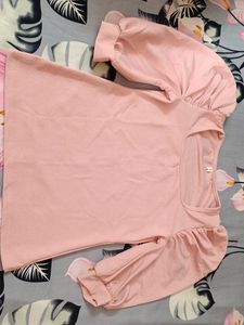 Pink Puff Sleeve Top