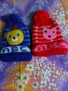 Woolen Cap For Baby 2 Pairs