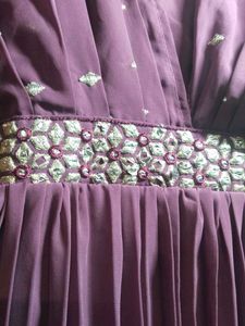 Elegant Purple Ethnic Gown