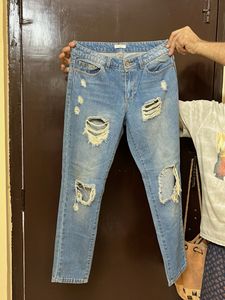 Ripped Light Wash Jeans