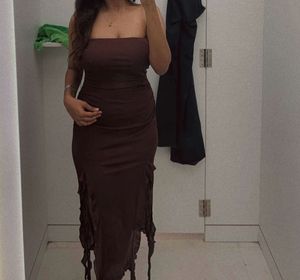 WESTSIDE- Brown tube dress