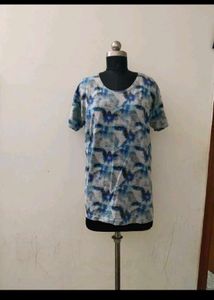 Blue Tie-Dye plus size T-Shirt