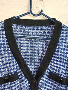 PLUS SIZE Winter Plaid Knit Cardigan Multicolour