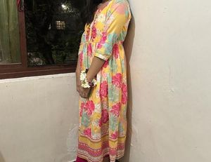 Floral Print Anarkali Kurti