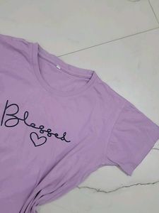 Blessed Graphic Tee - Lavender