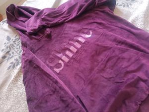 Shine Purple Velour Hoodie