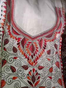 White Chikankari Kurti Piece... 🤍🤍🤍🤍
