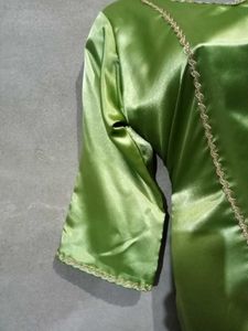 Green Satin Style Dress