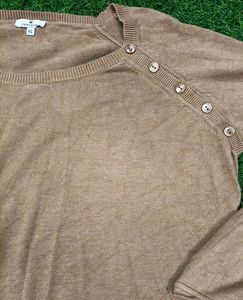 Casual Tan Long Sleeve Sweater