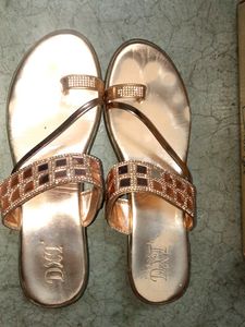 Gold Jeweled Sandals