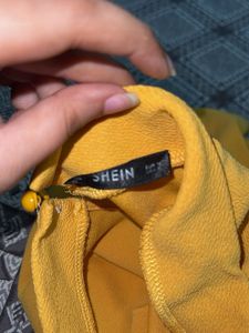Mustard Puff Sleeve Top