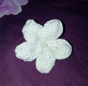 Crochet Plumeria  Hair Clip ...