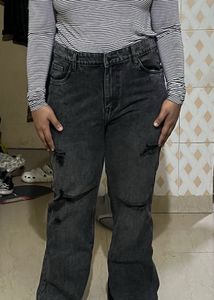Denim Wit Turtleneck Top