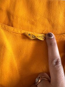 Handwoven Mustard Yellow &amp; Navy Kurta
