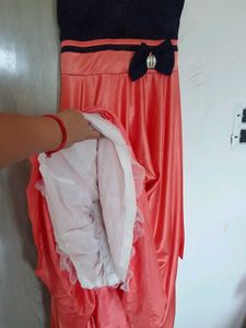 Coral Coloured Long Gown