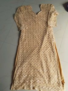Jaali Type Dress Set With Dupatta