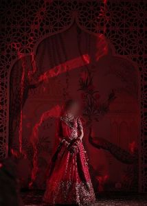 Plum Red Handwork Bridal Lehenga