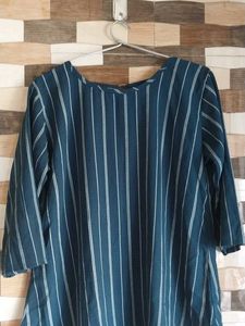 Striped Teal Top