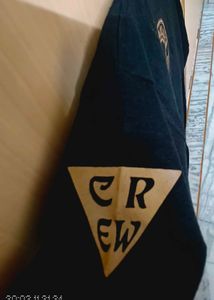 TRENDY PINTERESTY BLACK TSHIRT WITH EMBOSSED WORK