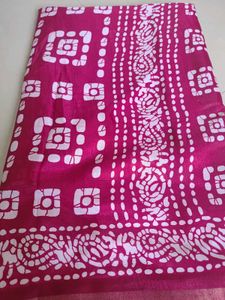 Pink Batik Saree