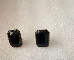 Vintage Black Stone Earrings