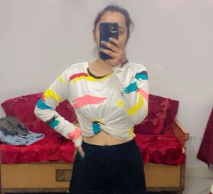 white crop top