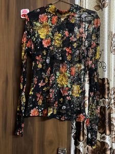 Shein Floral Net Top