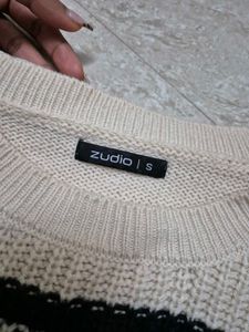 Striped Knit Sweater Zudio