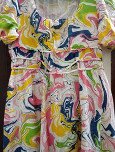 Yellow Printed Kurta