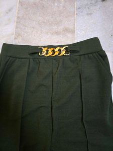 Olive Green Chain Detail pant