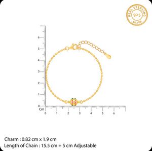 Giva 925 Real Silver Sphere Bracelet(Golden Color)