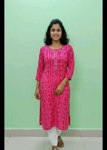 Pink Printed Kurti