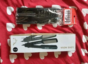 Nova Hair Straightener With Professional Comb Kit