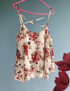 White Floral Top For Women 🪻