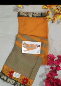 Elegant Orange Saree